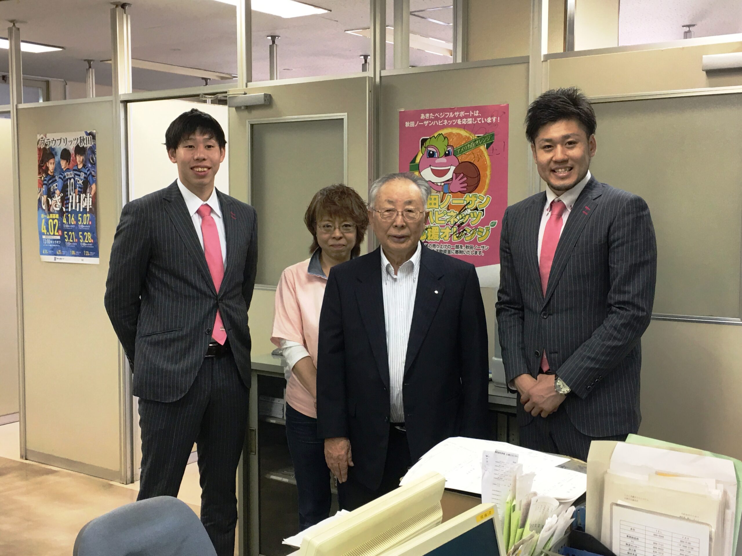 秋田ノーザンハピネッツ選手が来社! サムネイル